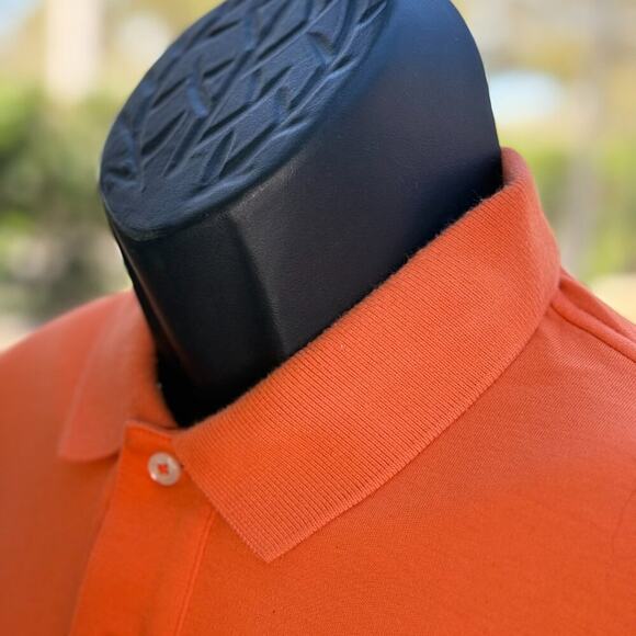 Polo Ralph Lauren Men’s Orange Polo Shirt | Size Large | 100% Cotton Classic Fit - Picture 3 of 7